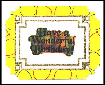 This card uses the Line Drawn Balloon stamp to make the background.