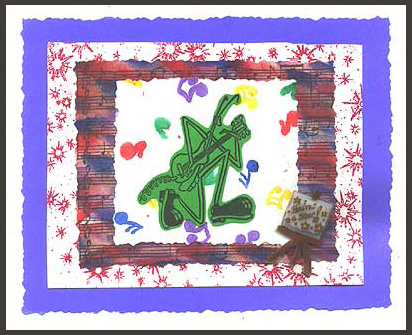 The focus point of this card is Manfred Mantis with Electric Guitar, Lg.