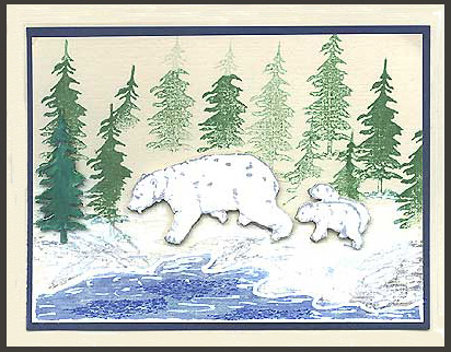 This card focus is on the Polar Bear and Cubs.